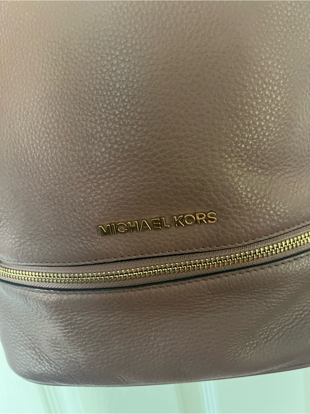 Michael Kors Dusty Rose Leather Backpack with Gold Hardware - Picture 2 of 10